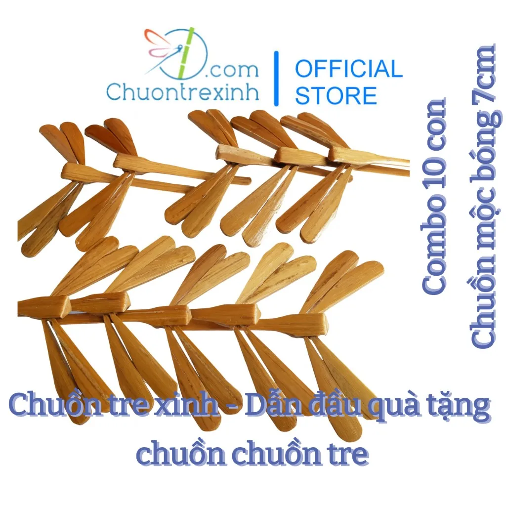 Chuồn chuồn tre mộc bóng 7cm